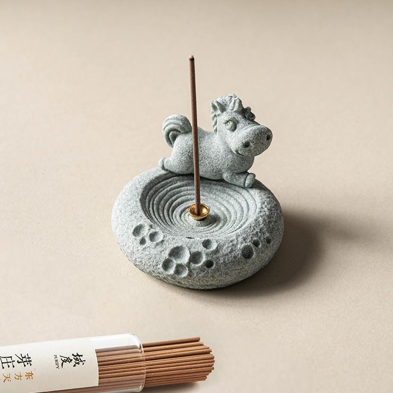 新品未使用 国潮十二支線香立て 置物 創意卓上茶台用 家庭用雅致なお