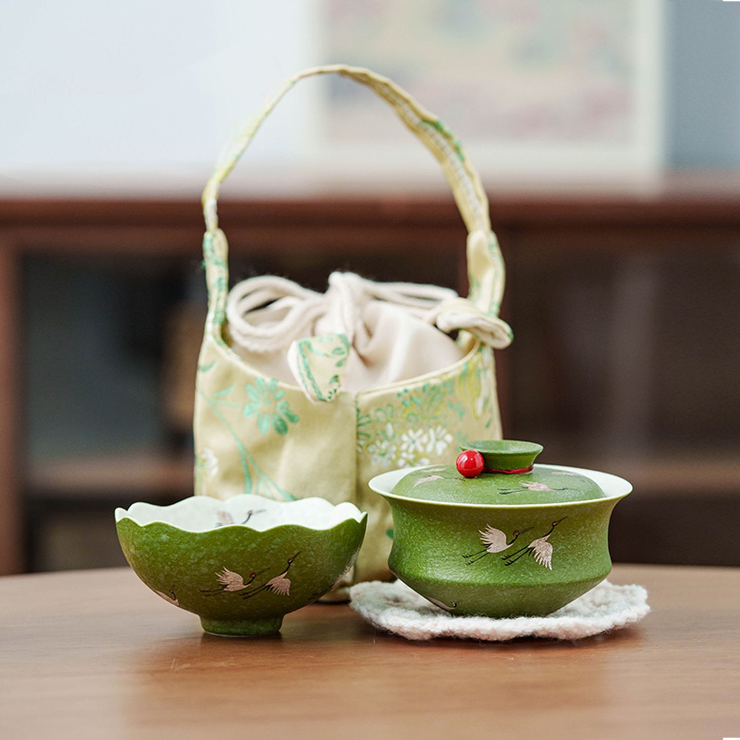 新品未使用 小青柑 舞空 陶磁器 トラベル 茶道具 一人用 持ち運び お茶