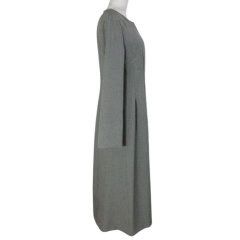 アンタイトル UNTITLED 美品 ロングワンピース 長袖 フレア キーネック