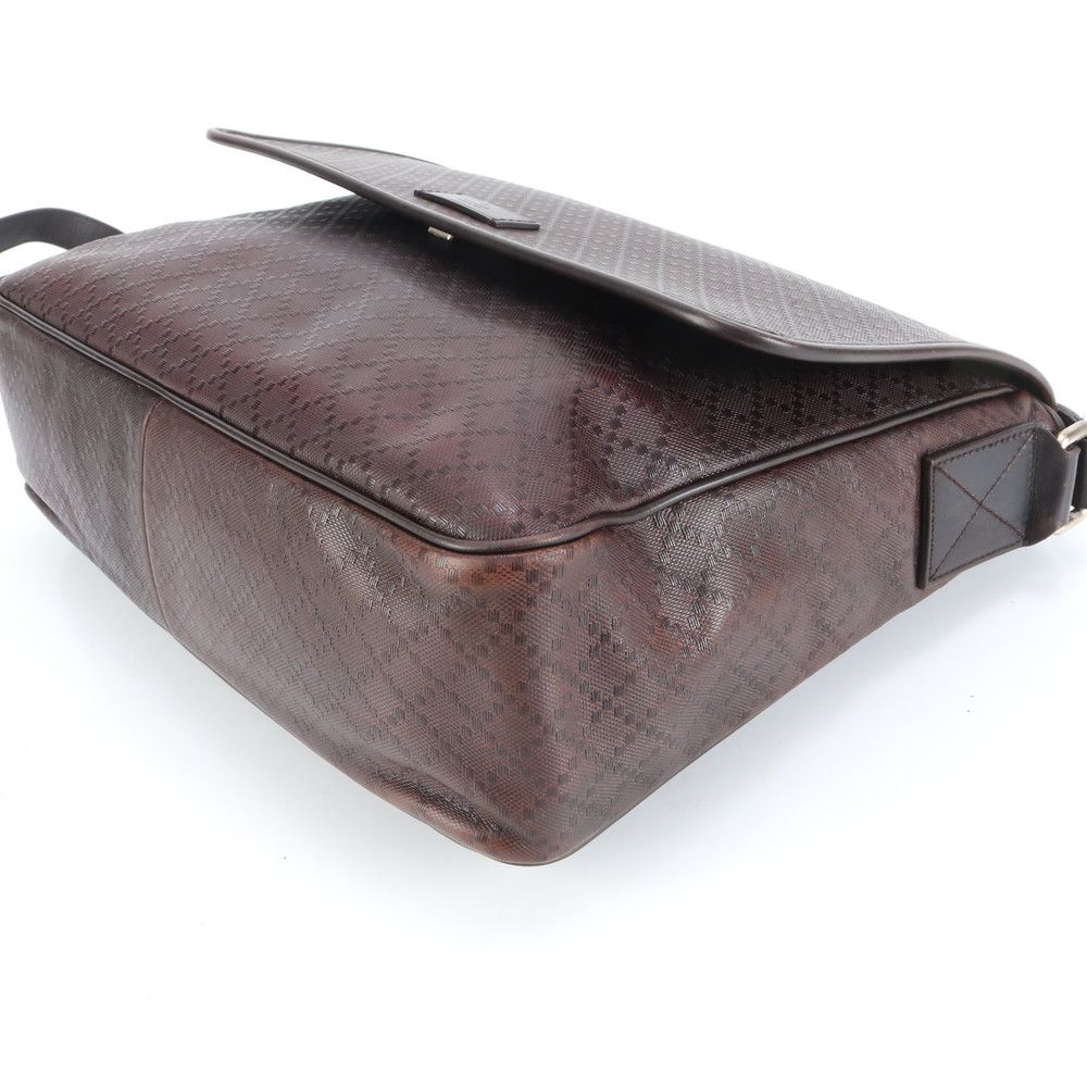 極美品 グッチ ディアマンテ 223665 レザー ビジネス バッグ 斜め掛け