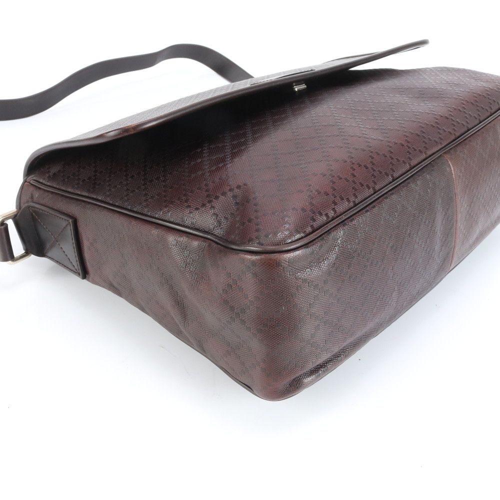 極美品 グッチ ディアマンテ 223665 レザー ビジネス バッグ 斜め掛け