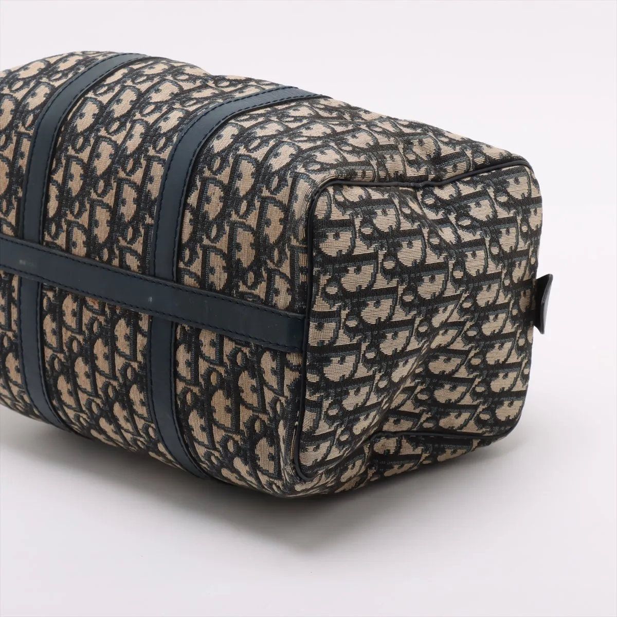 クリスチャンディオール トロッター ミニ ボストン レザー キャンバス