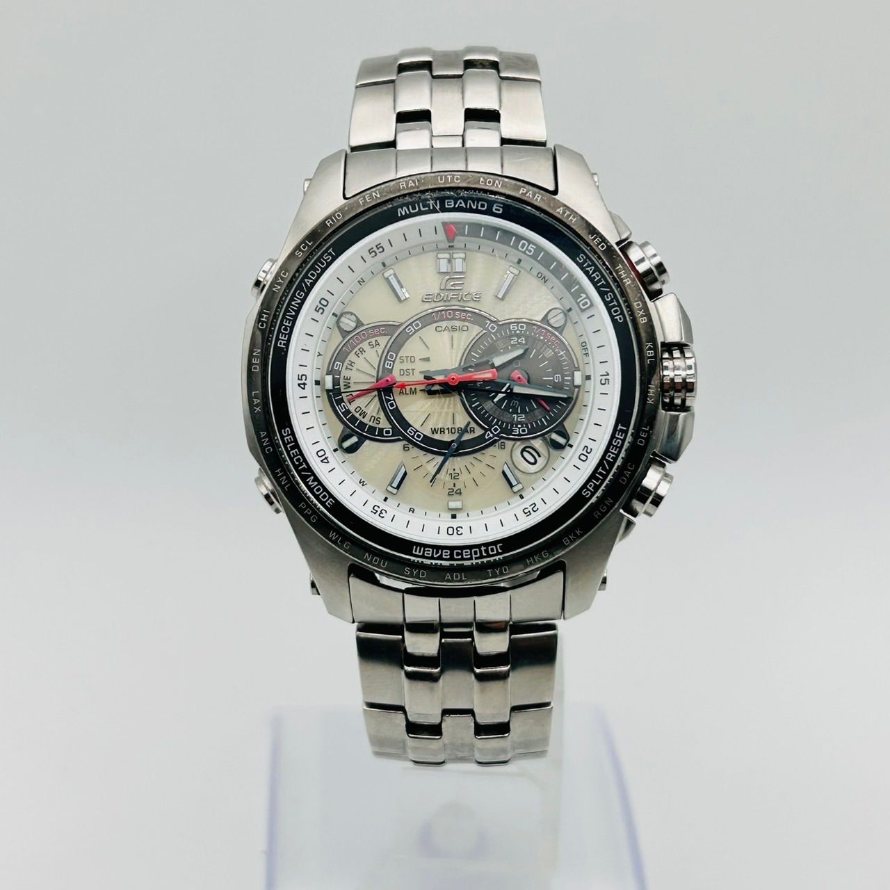 CASIO EDIFICE エディフィス 電波ソーラー クロノグラフ メンズ 腕時計