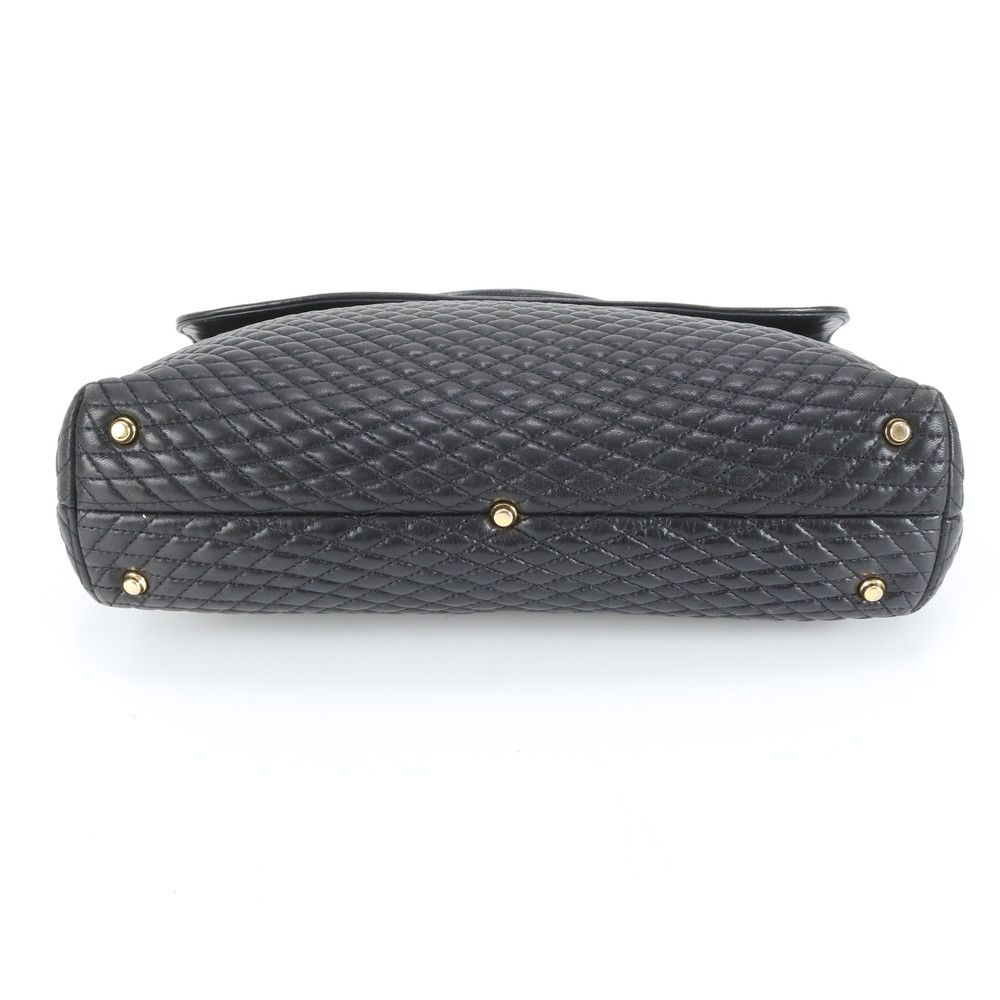 美品 バリー キルティング レザー ハンドバッグ トート トップハンドル  