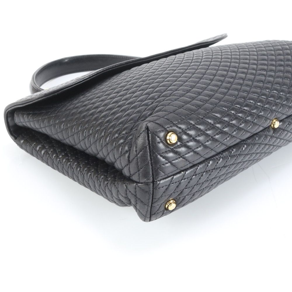 美品 バリー キルティング レザー ハンドバッグ トート トップハンドル  