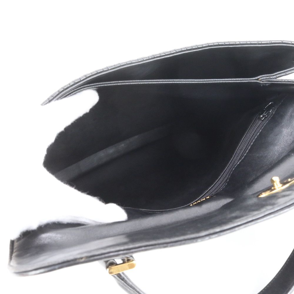 美品 バリー キルティング レザー ハンドバッグ トート トップハンドル  