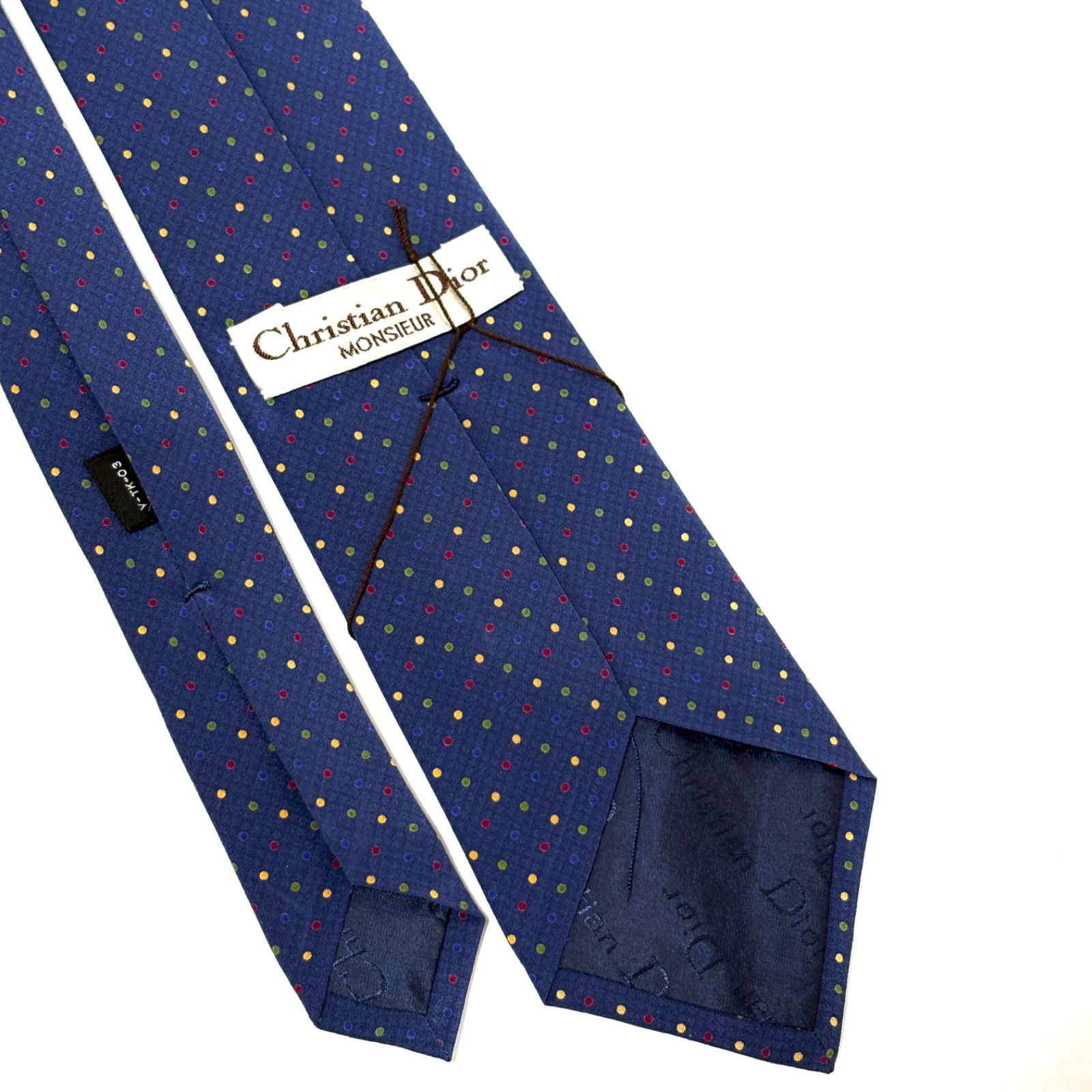 未使用・タグ付き✨クリスチャンディオール ネクタイ ネイビー 紺