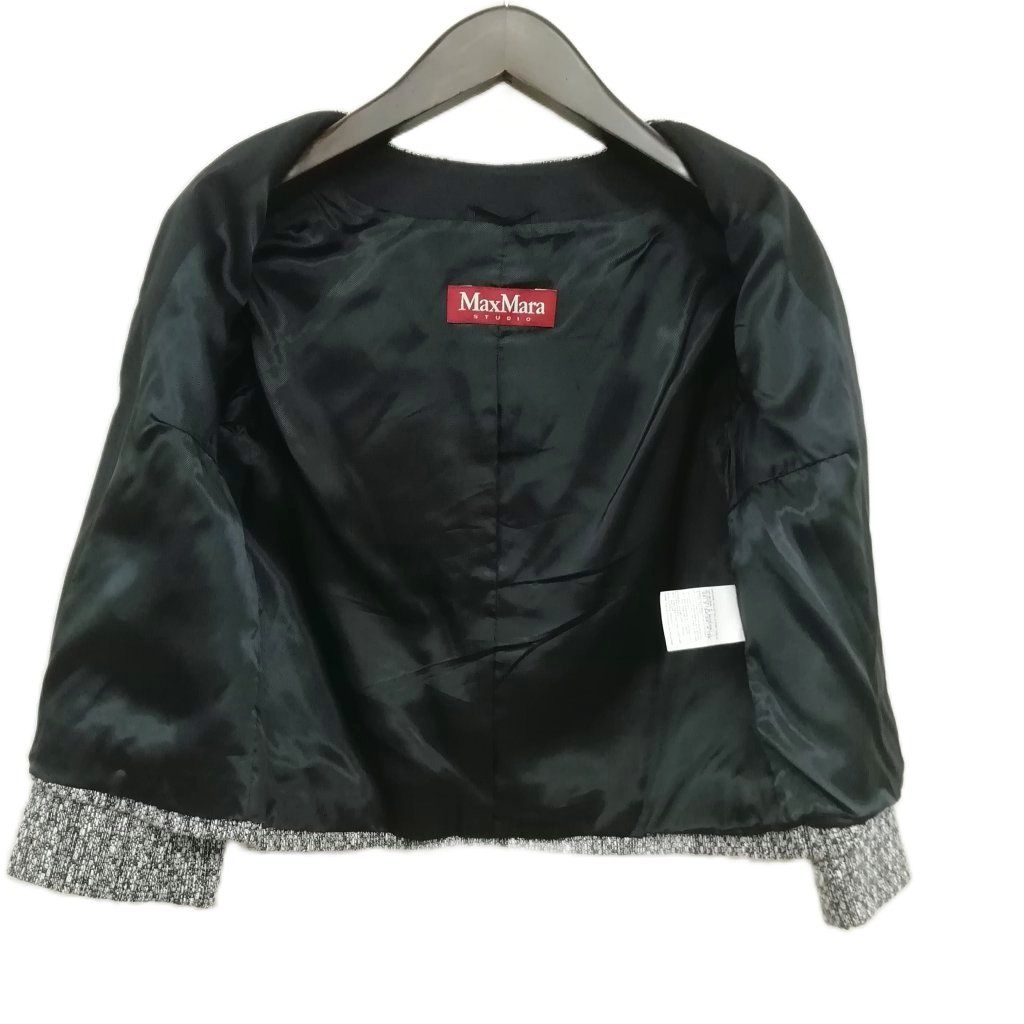 マックスマーラステュディオ Max Mara Studio ツイード ノーカラー
