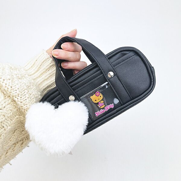 サンリオ 日焼け キティ スクバ風ペンケース ブラック 文具 Sanrio