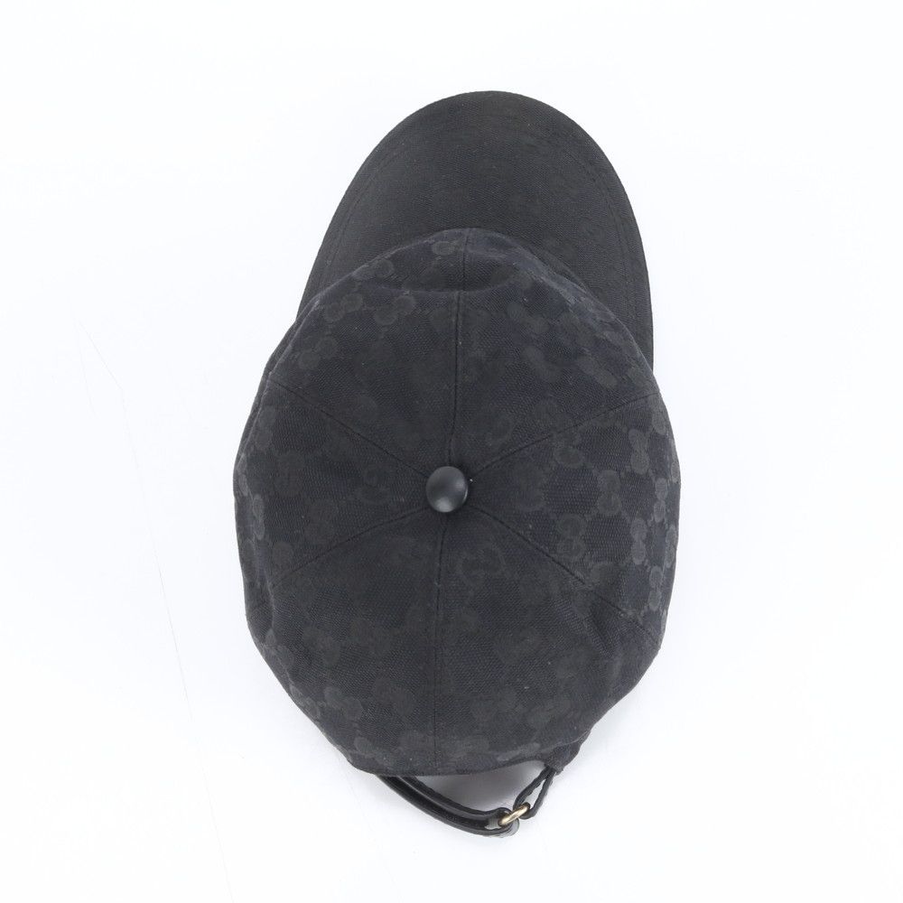 極美品 グッチ GGキャンバス シェリー ライン ベースボール キャップ