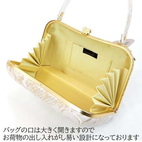 新品】LLサイズ 振袖用 草履バッグセット zb-086 華文 古典柄 ゴールド