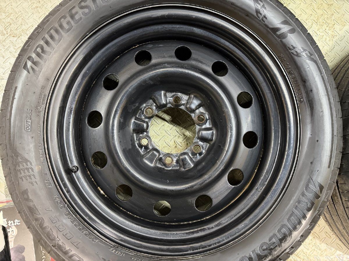 【BS T005A 215/55R18】夏タイヤ【三菱 パジェロ V16 73式 小型トラック 純正ホイール 18インチ 6J6HPCD139.7±0】ハイエース用　(MTH998) クレジットカード QRコード決済可能 BS TURANZA 215/55R18】夏タイヤ【三菱 V16 パジェロ 73式 小型