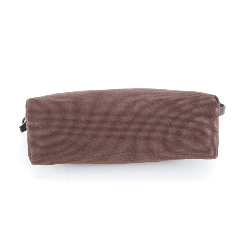 美品✨　グッチ　アクセサリーポーチ　ggキャンバス　レザー　ロゴ　ダークブラウン 美品】GUCCI アクセサリーポーチ キャンバス レザー ダークブラウン