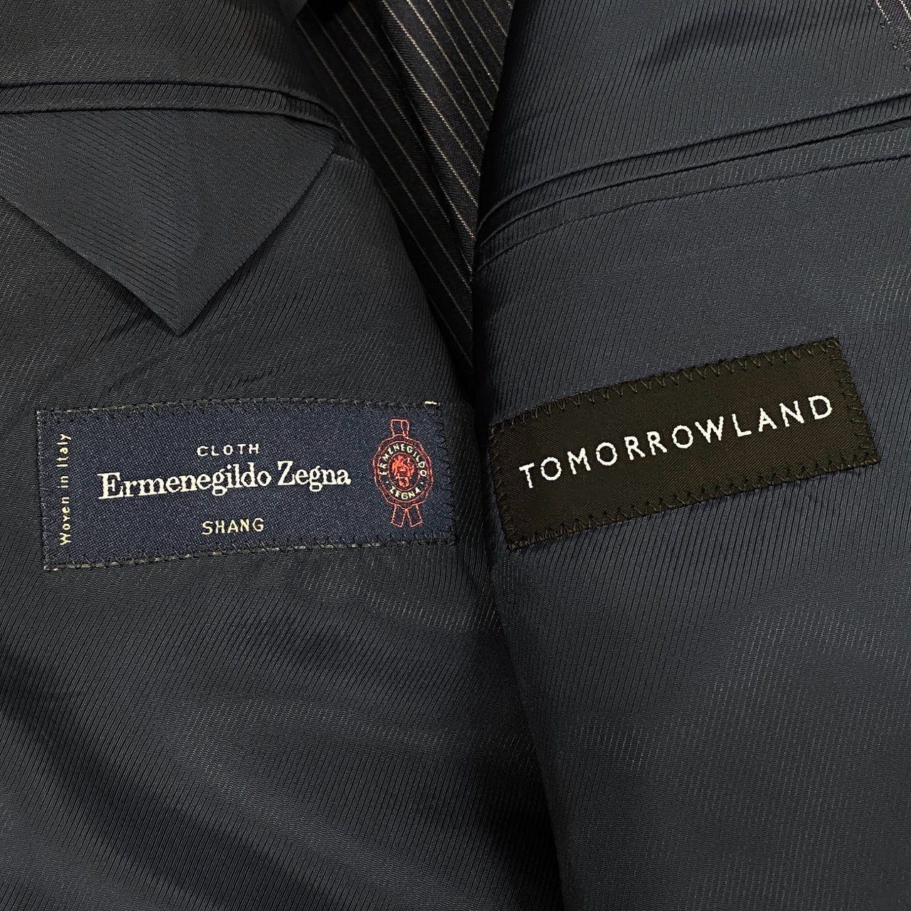 トゥモローランド✨メンズスーツセットアップ ゼニア生地 ストライプ