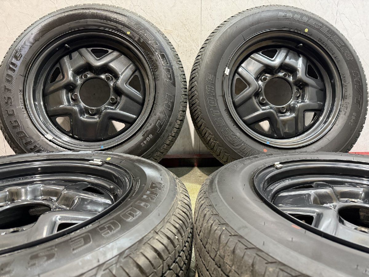 【BS DUELER H/T 175/80R16】夏タイヤ【SUZUKI JB64 ジムニー 純正ホイール 16インチ 5.5J5HPCD139.7+22】バリ溝 ガンメタ　(MTE068) クレジットカード QRコード決済可 BS DUELER H/T 175/80R16】夏タイヤ【SUZUKI JB64 ジムニー 純正