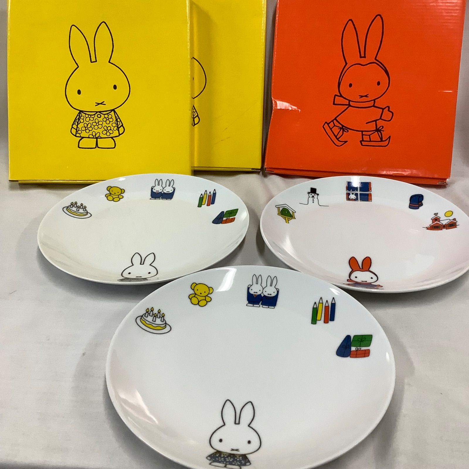 ローソンキャンペーン ミッフィープレート3枚セット 平皿 陶器製 S309