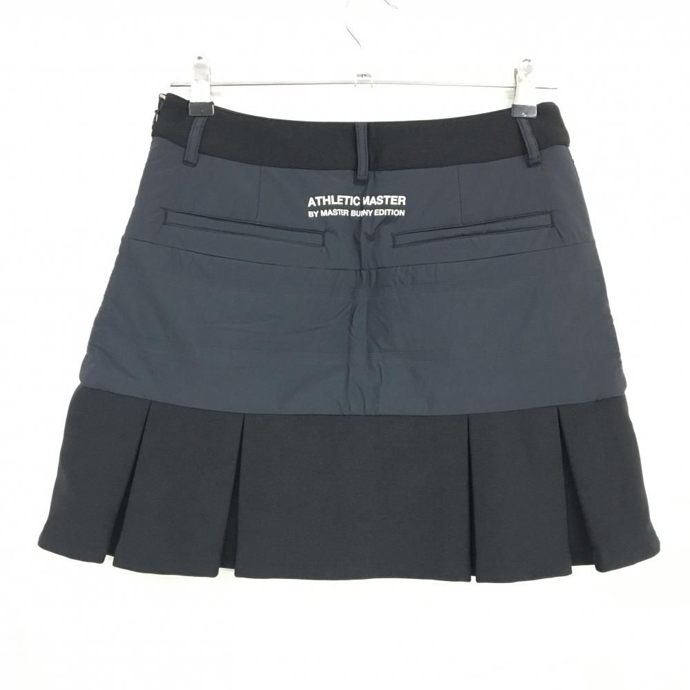 マスターバニーエディション 中綿入り 裾プリーツ スカート 未使用タグ付 1 M 超美品】マスターバニー 中綿切替スカート 黒 一部中綿 裾プリーツ