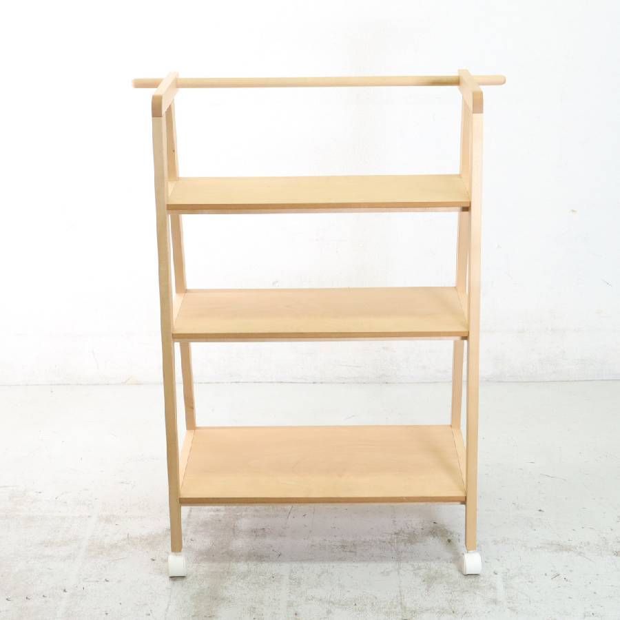 旭川家具 cosine コサイン ワゴンシェルフ メープル材 キャスター付き