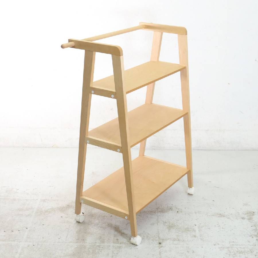 旭川家具 cosine コサイン ワゴンシェルフ メープル材 キャスター付き