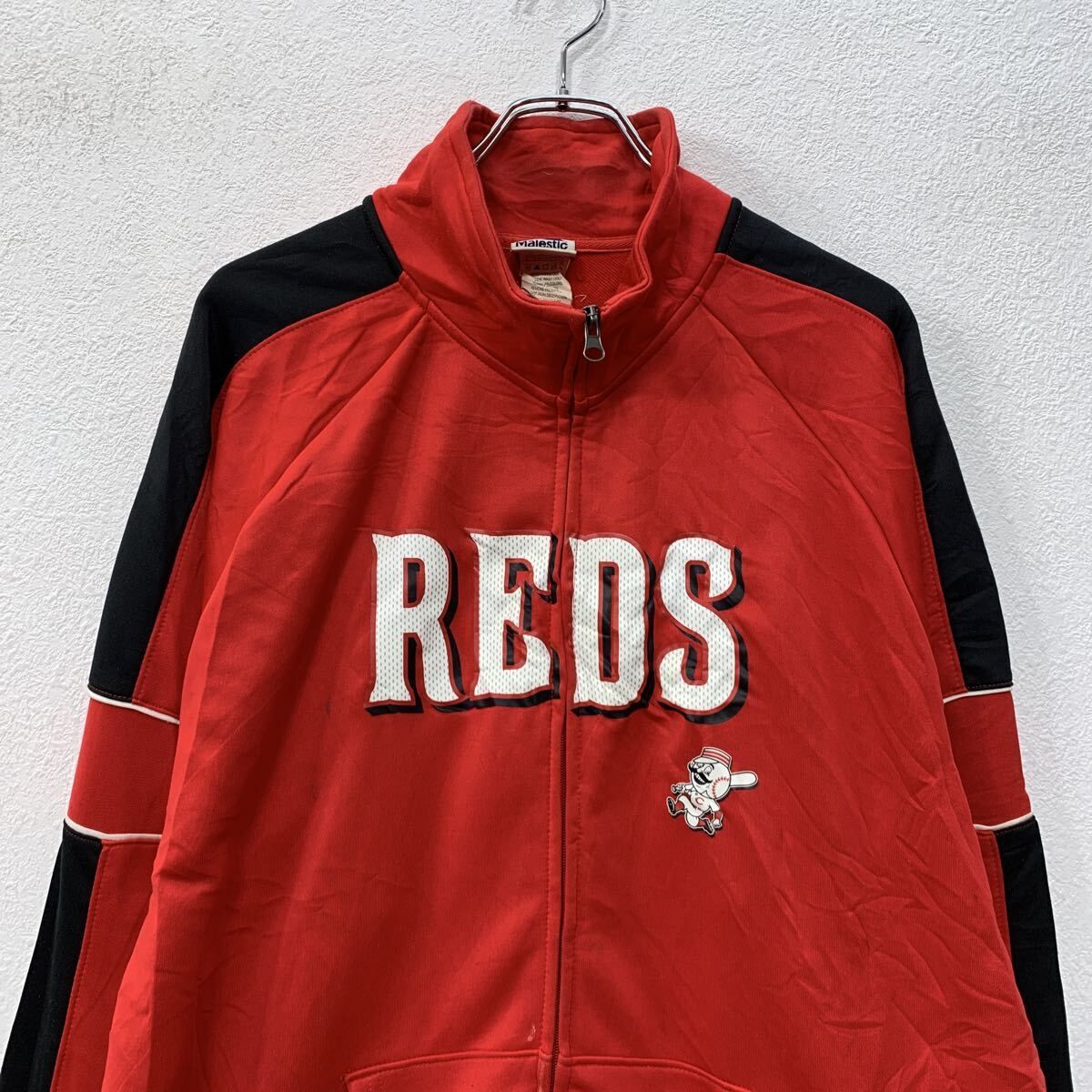 Majestic ジャージ XL レッド ブラック マジックスティック ジップ