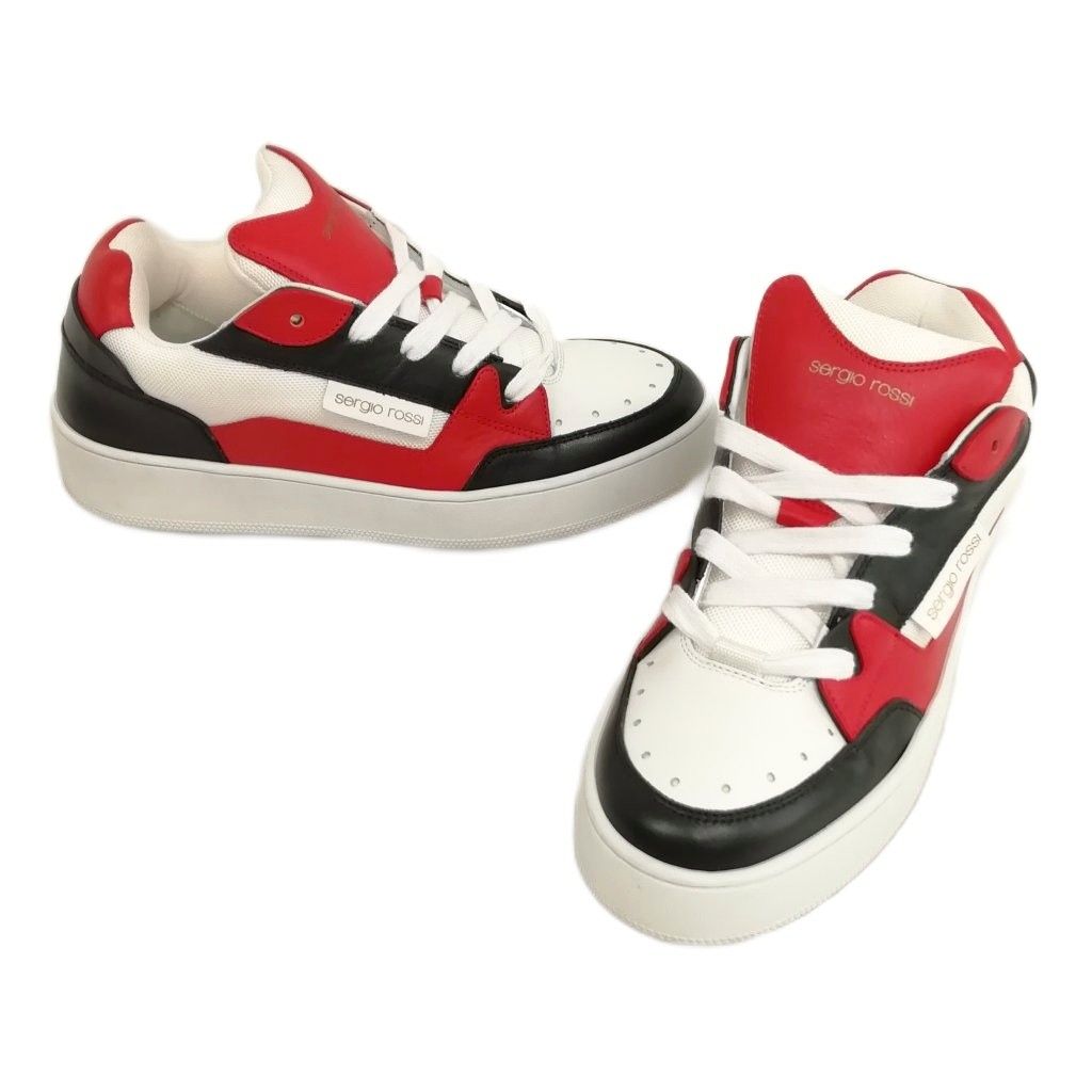 セルジオロッシ　sr1 スニーカー 36 Sergio Rossi(セルジオ ロッシ)｜sr1 スニーカー/ブラック/ゴールド