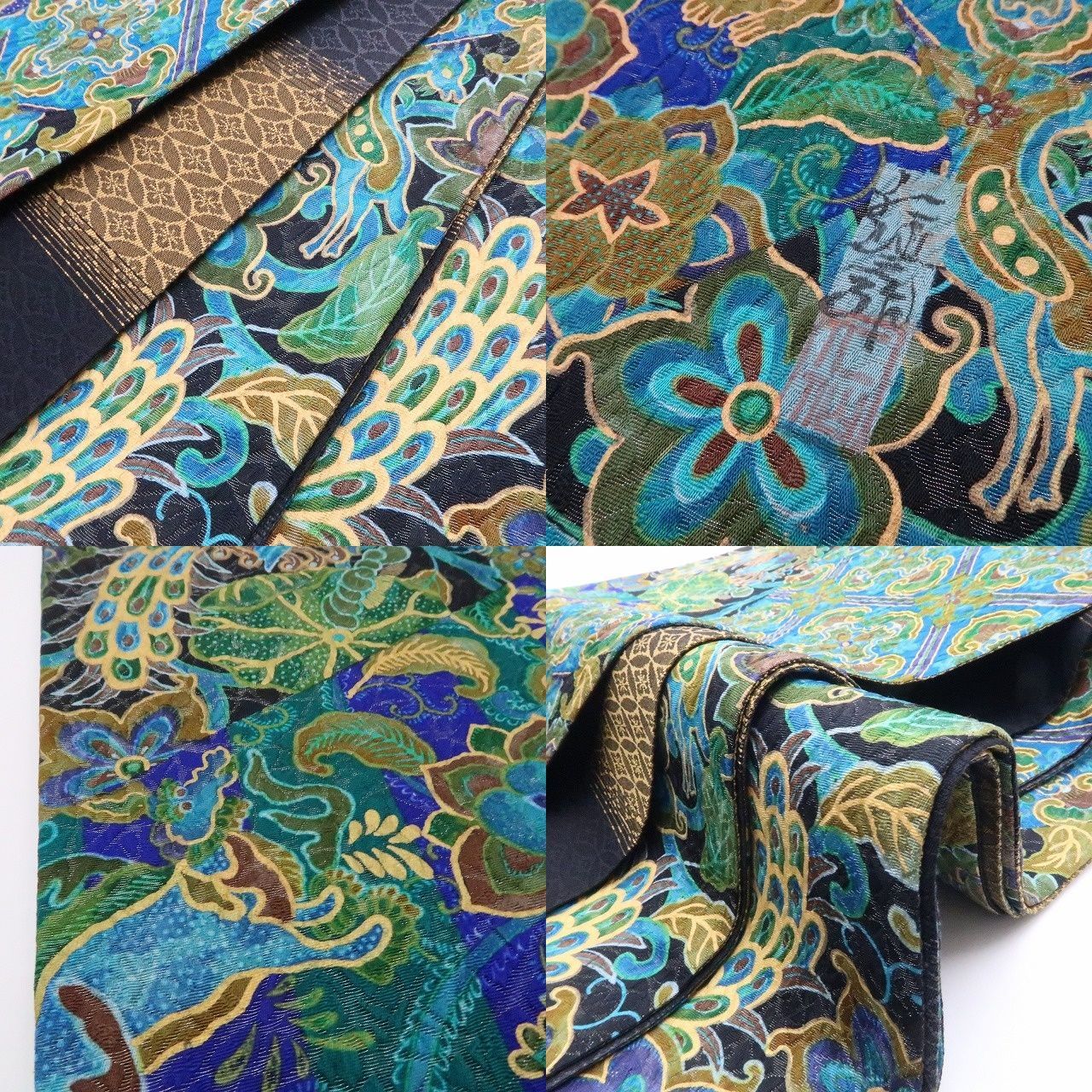 ❁tomihisa❁美品 前田仁仙 落款 更紗 着物 正絹 全通“ジャングルに