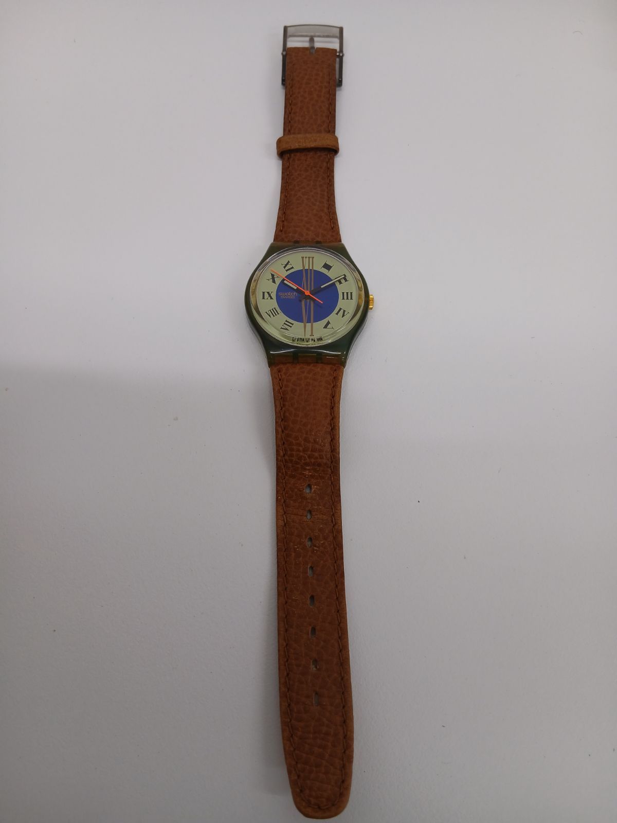 [Limited price reduction in progress] Swatch Swatch Quartz Master Leather Belt Vintage Immovable [A]