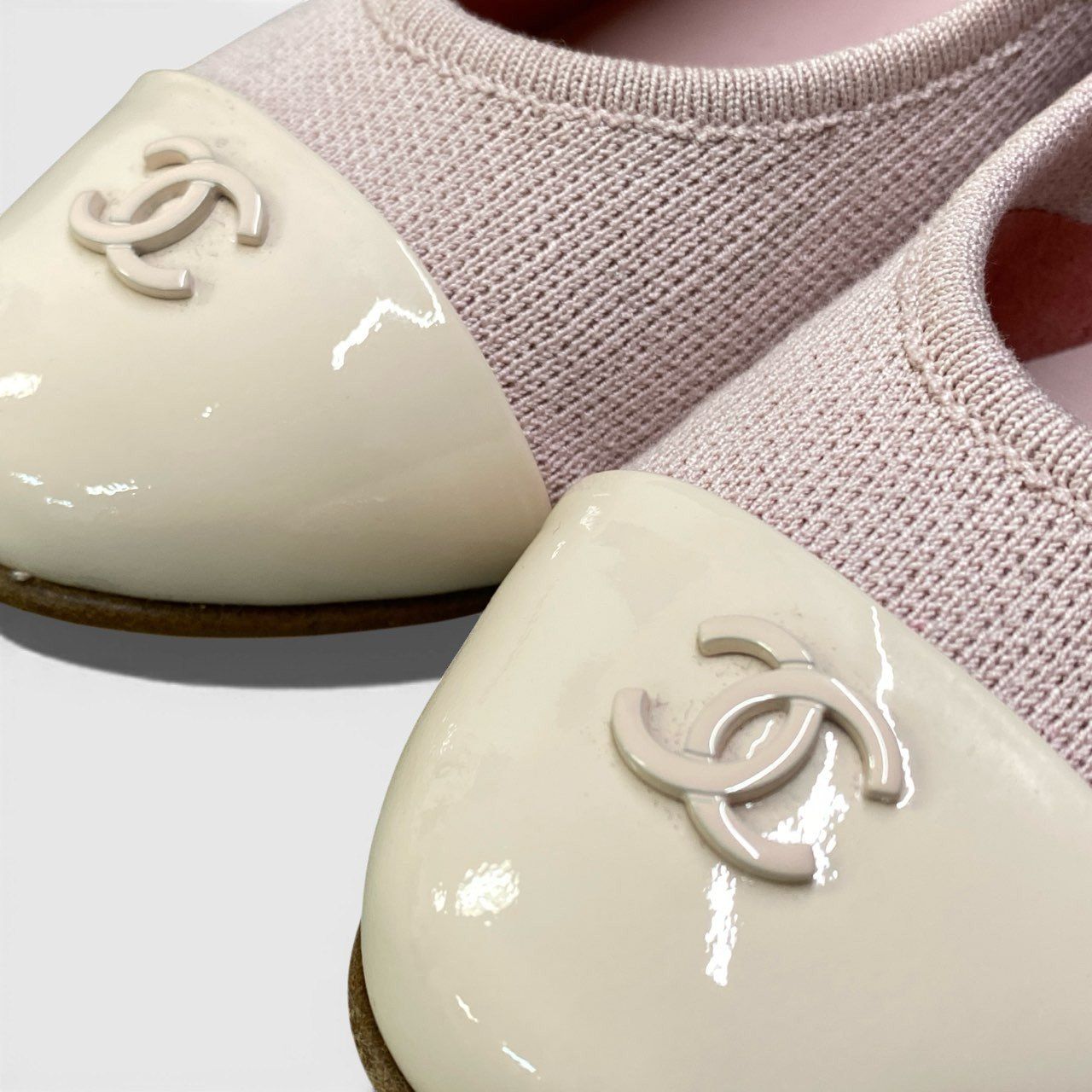 2a23《美品》 CHANEL シャネル ココマーク バレリーナ フラット