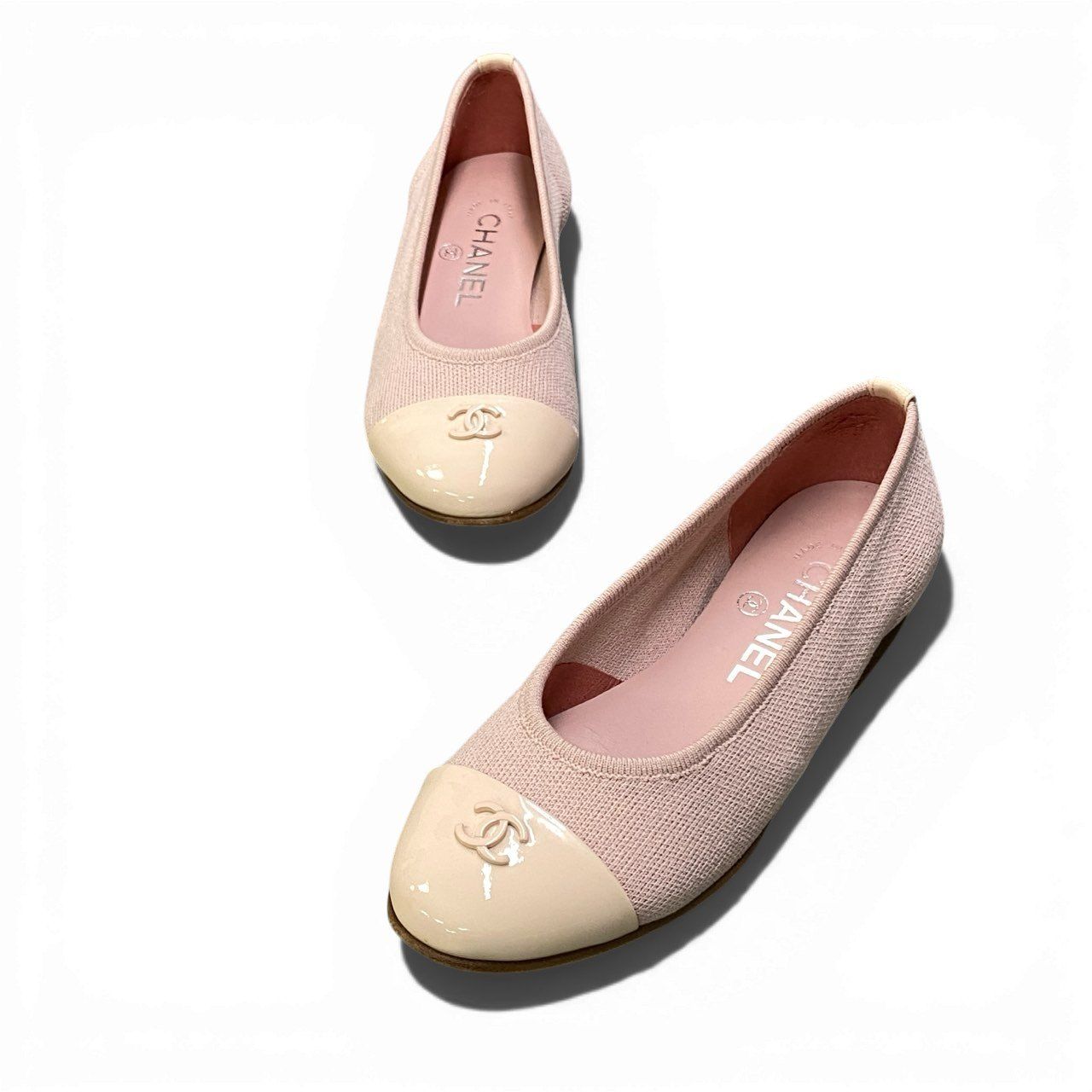 2a23《美品》 CHANEL シャネル ココマーク バレリーナ フラット