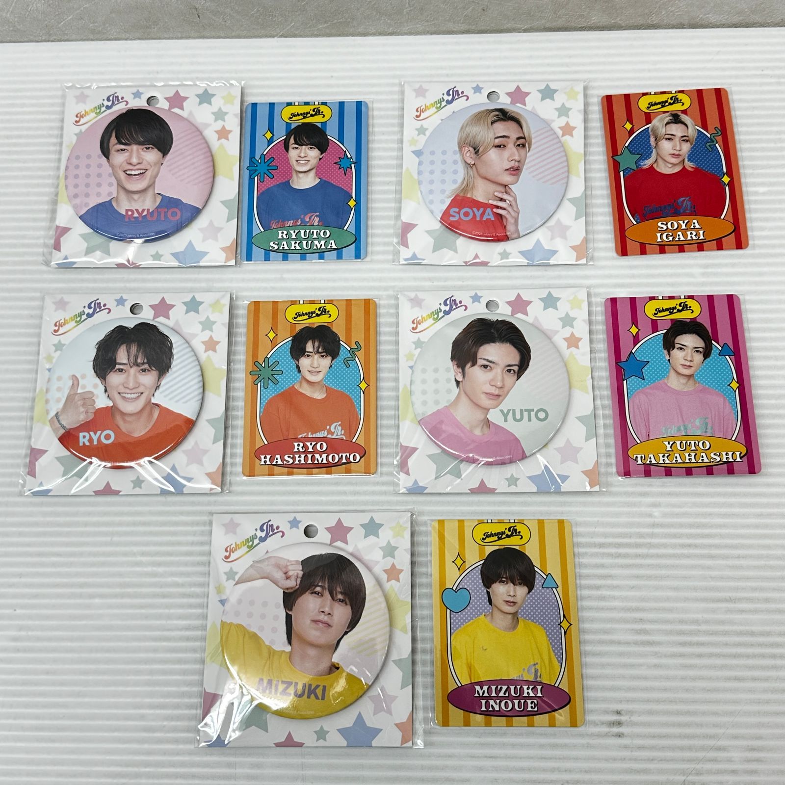 □【バラ売り不可】HiHi Jets 缶バッジ プロフィールカード 橋本涼