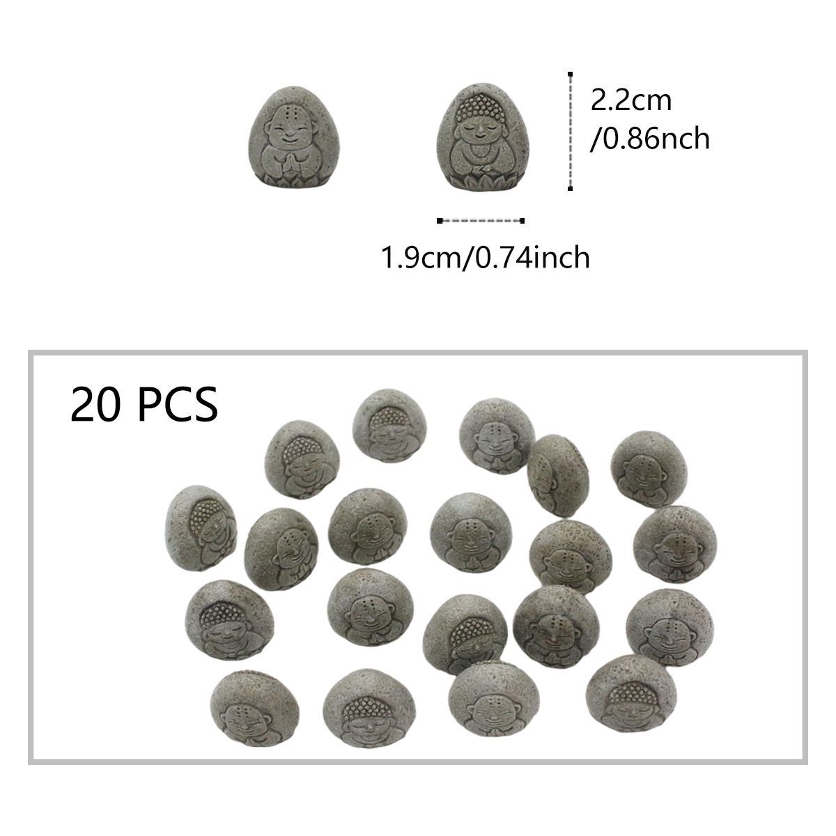新品未使用 リアル卓上盆栽景観 石製リアル小石模型 5 点セット 家禽