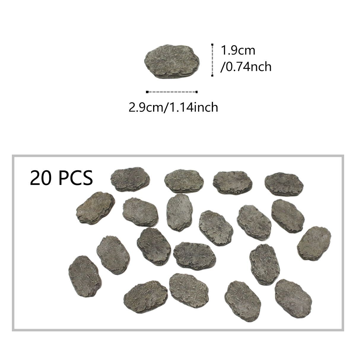 新品未使用 リアル卓上盆栽景観 石製リアル小石模型 5 点セット 家禽