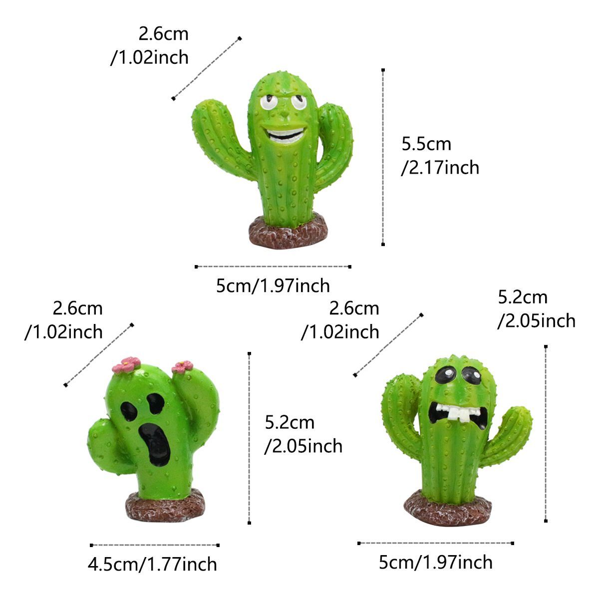 新品未使用 小怪物サボテンフィギュア ハロウィン花壇庭園用ミニ盆栽