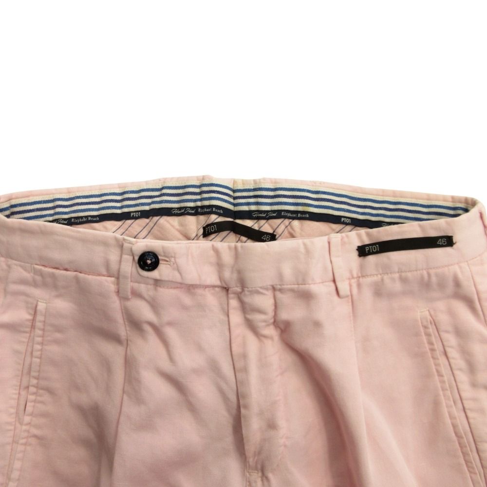 PT01 ピーティーゼロウーノ PREPPY FIT リネン コットン パンツ
