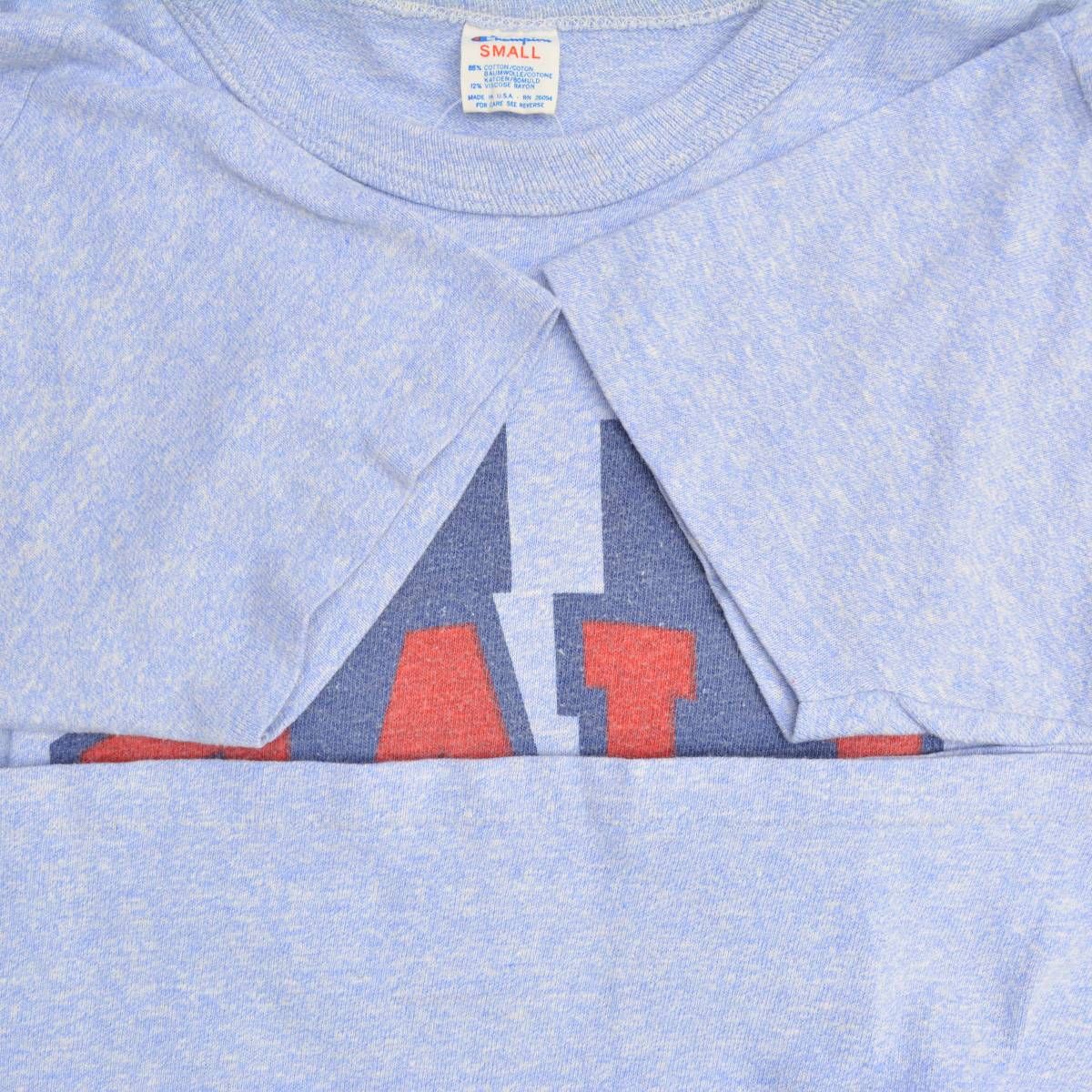 【CHAMPION】80s トリコタグ 8812ボディ U BALL 染込みプリント半袖Tシャツ 80s USA製 Champion トリコタグ ビンテージ チャンピオン 染み込み