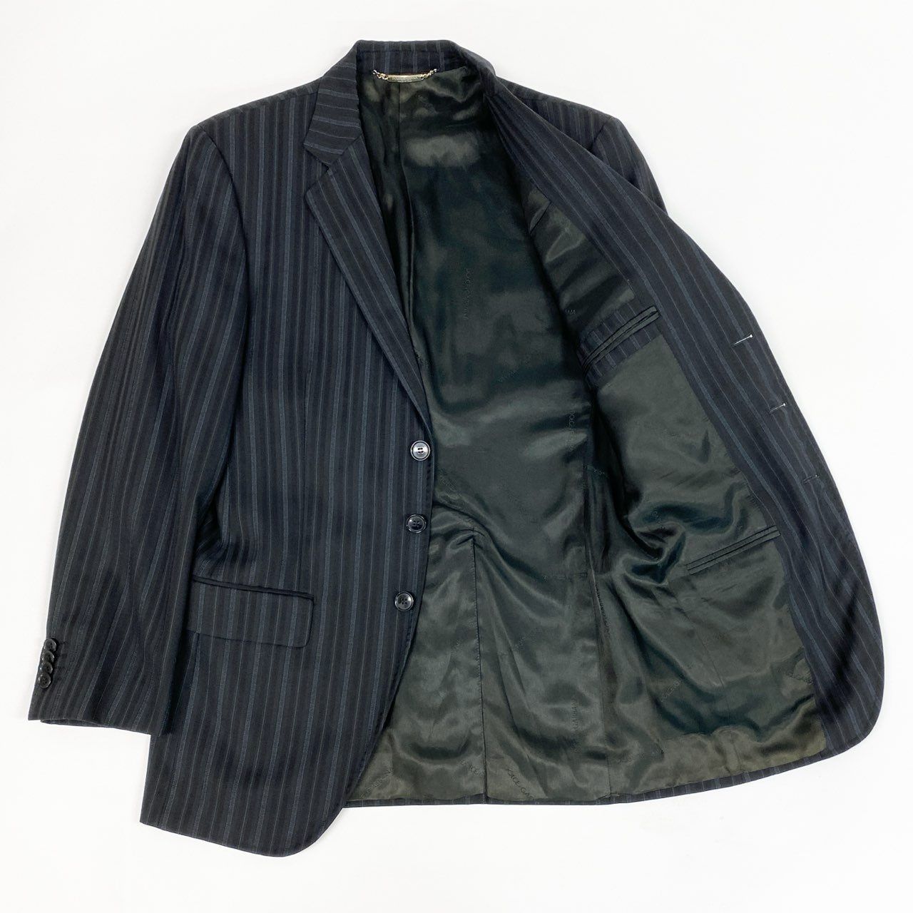 ✨極美品✨DOLCE&GABBANA スーツ 46 ネイビー ストライプ 美品】Dolce & Gabbana ストライプスーツ Dolce & Gabbana ストライプ