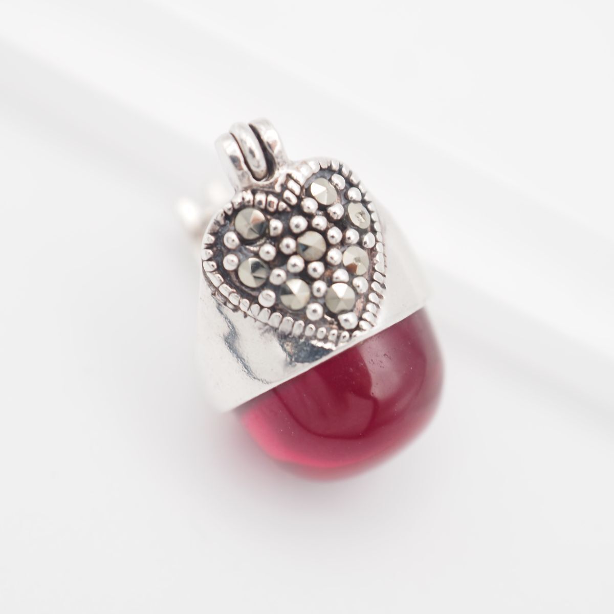 M894 カラーストーン風 マーカサイト マルカジット S925刻印 ピアス