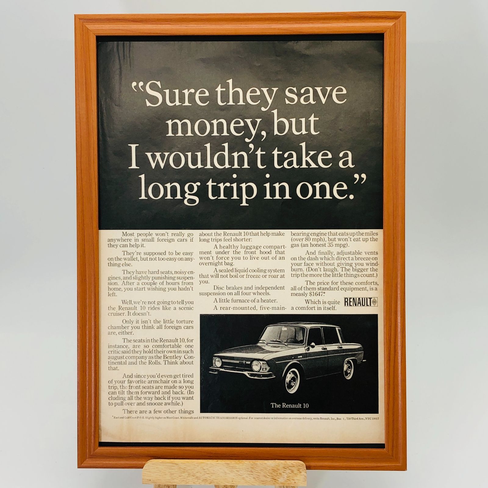 ビンテージ 広告 ポスター 『 ルノー (RENAULT) 』 1960's ※当時物