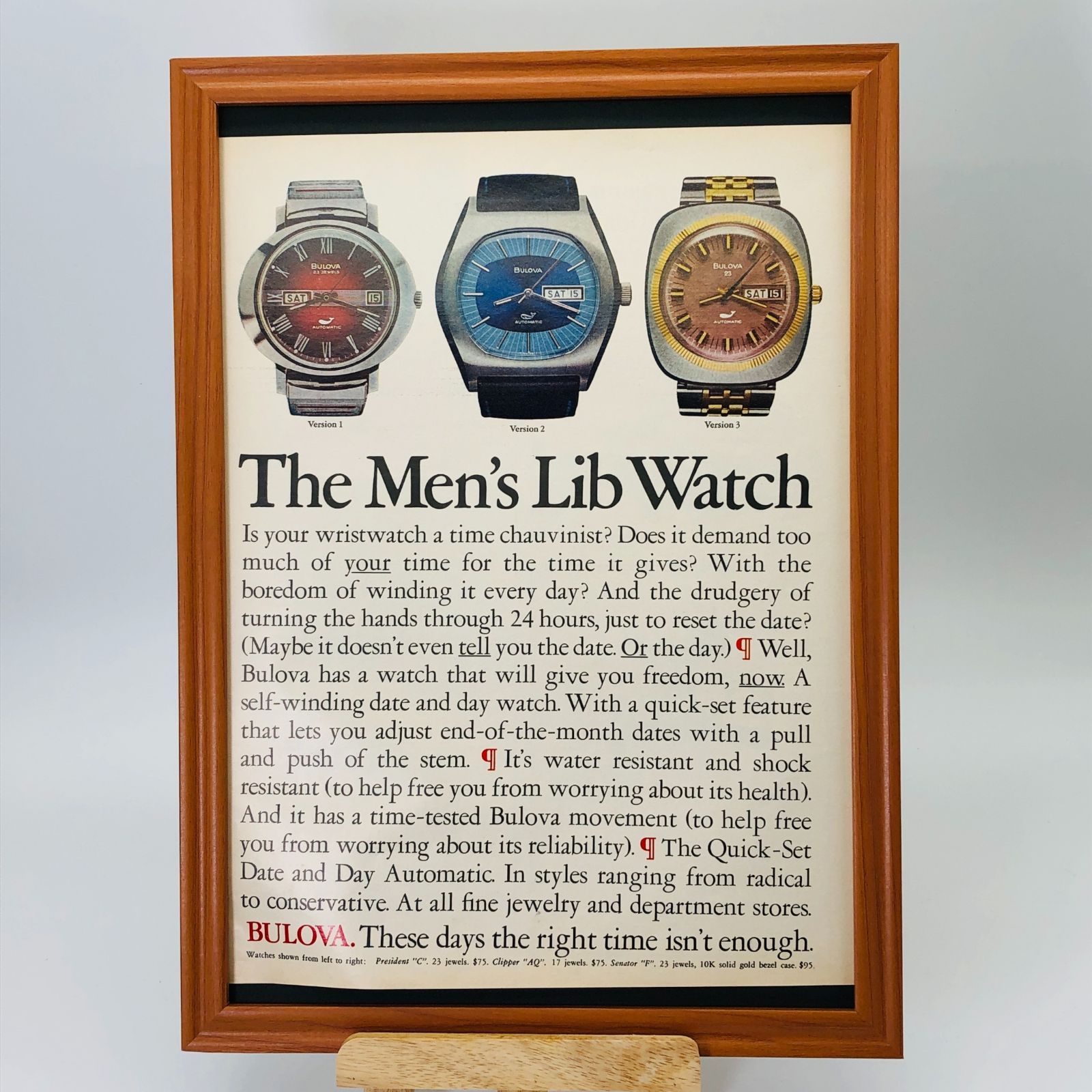 ビンテージ 広告 ポスター 『 ブローバ 腕時計 』 1960's ※当時物