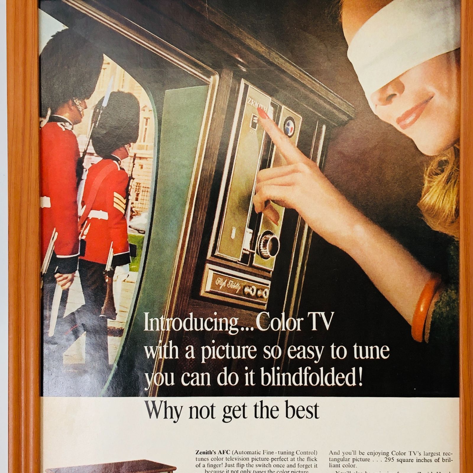 ビンテージ 広告 ポスター 『 ゼニス カラーテレビ (ZENITH) 』 1960's