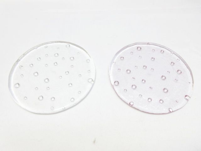Sghr 丸形プレート 2枚セット ドロップレット 15cm クリアー