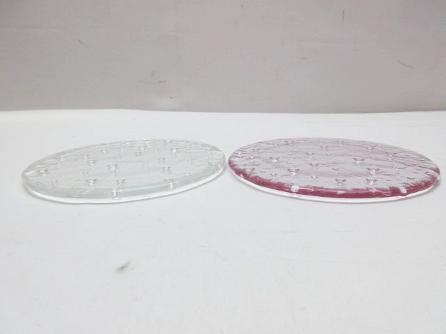 Sghr 丸形プレート 2枚セット ドロップレット 15cm クリアー