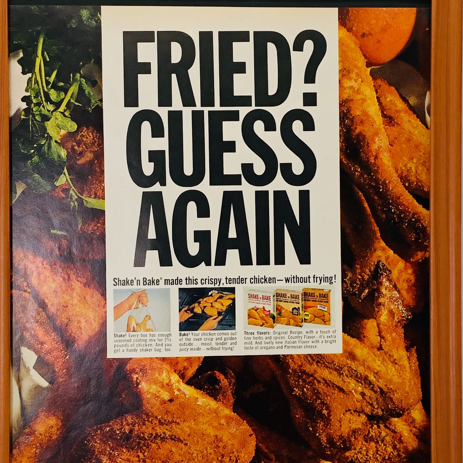 ビンテージ 広告 ポスター 『 シェイクンベイク 』 1960's ※当時物