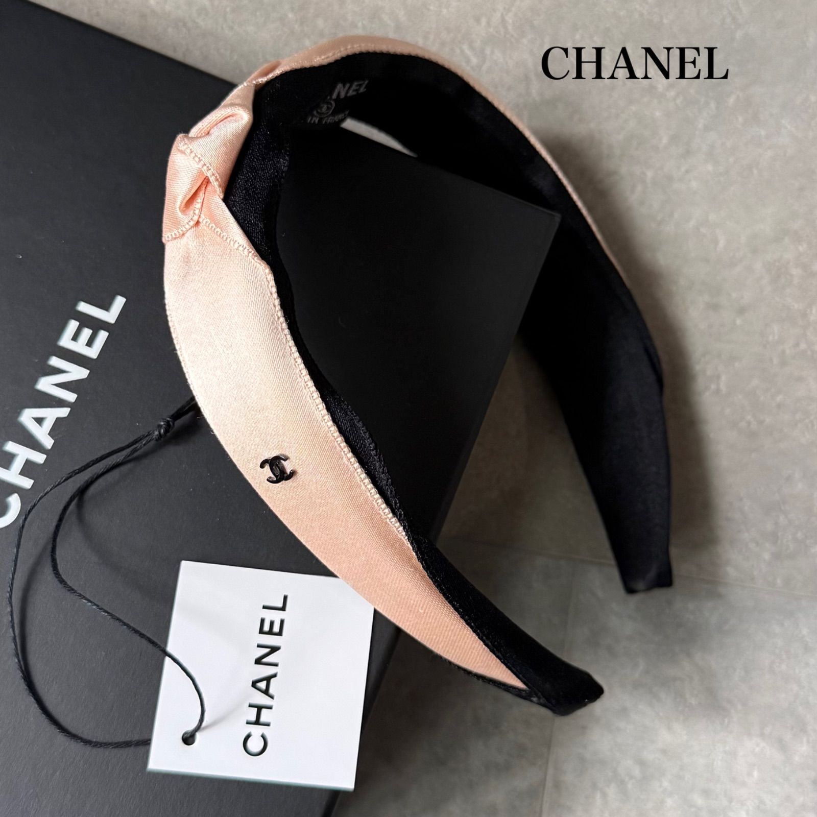 CHANEL シャネル ココマーク シルク カチューシャ ヘアアクセリー