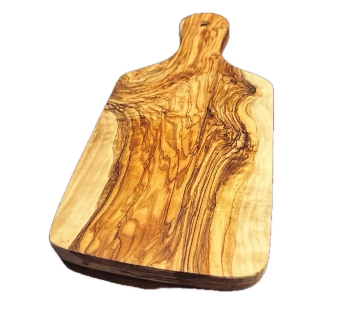 AfricanSquare】オリーブハンドルカッティングボードM ハンドメイド