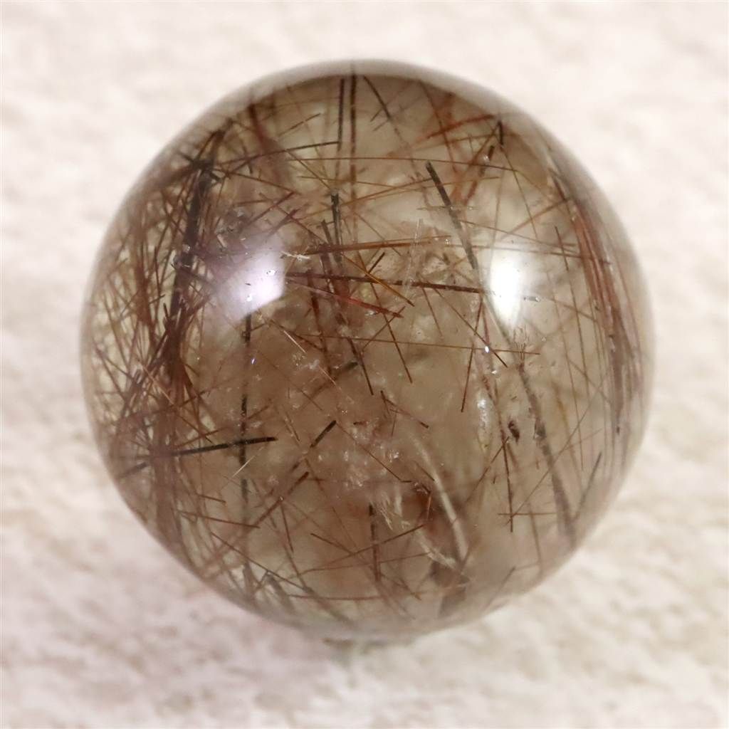 レッドブロンズルチルクォーツ 25mmスフィア 22.1g 【榎本通商86722
