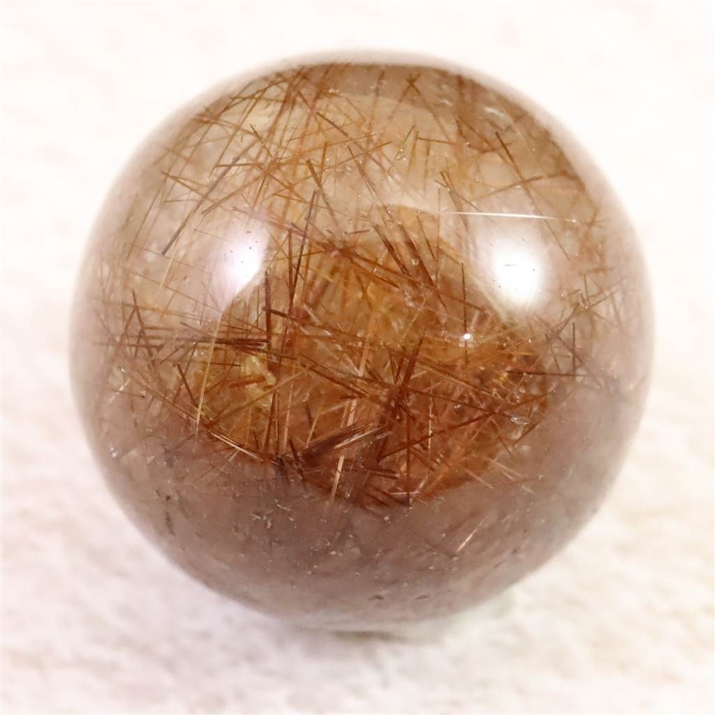 レッドブロンズルチルクォーツ 25mmスフィア 23.4g 【榎本通商12856