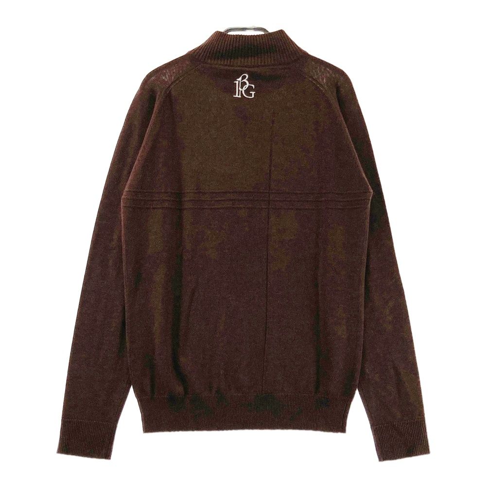1PIU1UGUALE3 GOLF ニット　ゴルフ　セーター　ブラウン サイズ：4 1PIU1UGUALE3 GOLF GRK027 ハーフジップニット セーター
