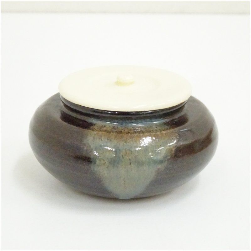 京焼 万代草山造 大海茶入（仕覆付） 茶入れ 茶道 茶道具 おしゃれ