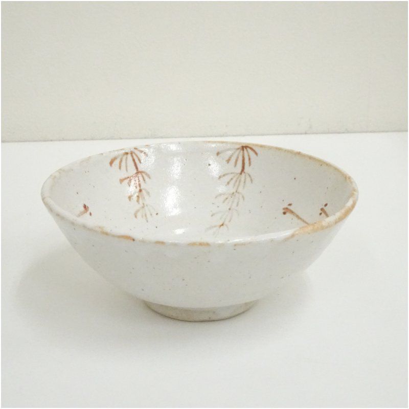 志野焼 メダカ文平茶碗（箱付） 茶道 抹茶 おしゃれ 抹茶茶碗 抹茶碗